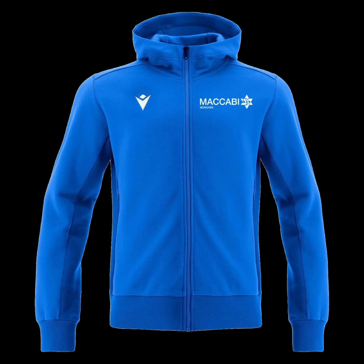 Royalblauer Maccabi München Fußball Zip-Hoodie