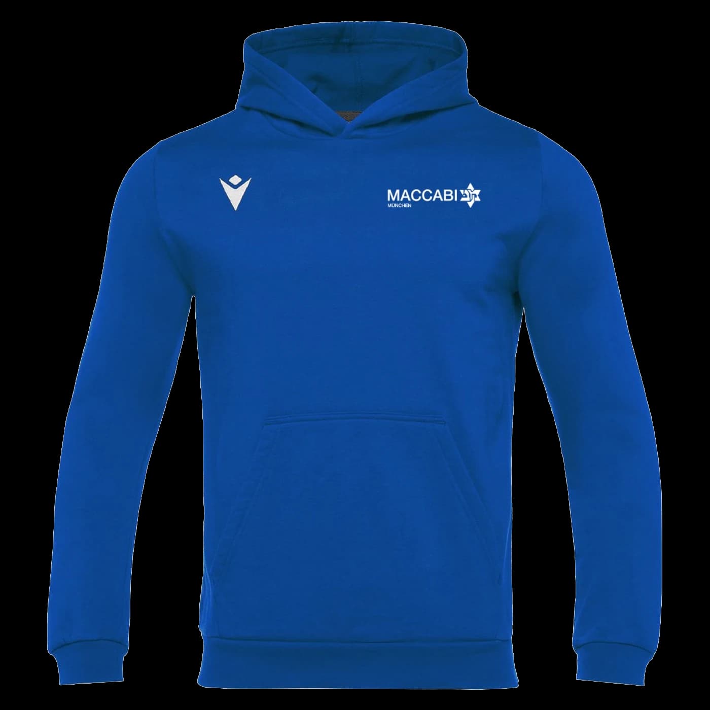 Royalblauer Maccabi München Fußball-Hoodie
